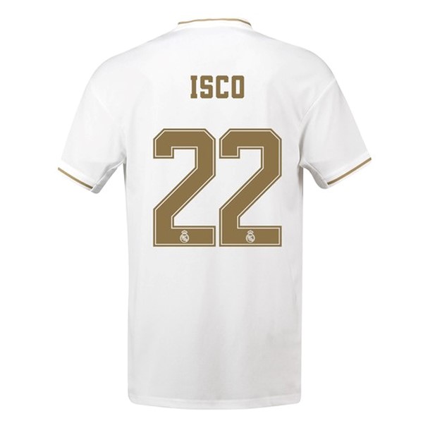 Camiseta Real Madrid NO.22 Isco Primera equipación 2019-2020 Blanco